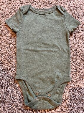 cloud island Olive Green Short-Sleeve Baby One-Piece Bodysuit